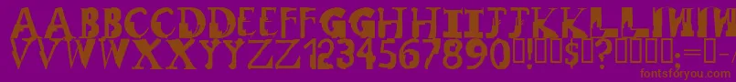 RemixRegular Font – Brown Fonts on Purple Background