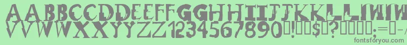 RemixRegular Font – Gray Fonts on Green Background