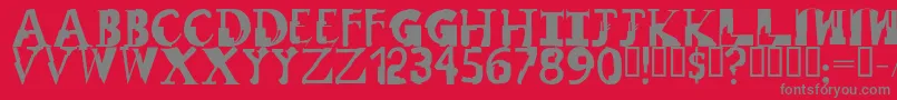 Police RemixRegular – polices grises sur fond rouge