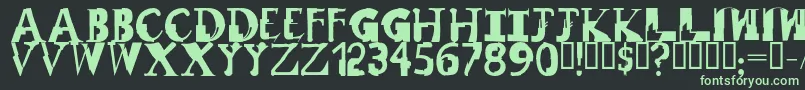 RemixRegular Font – Green Fonts on Black Background