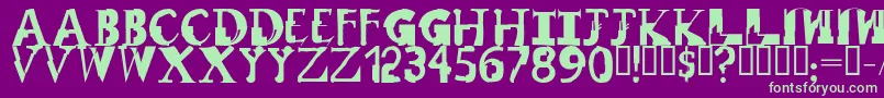 RemixRegular Font – Green Fonts on Purple Background