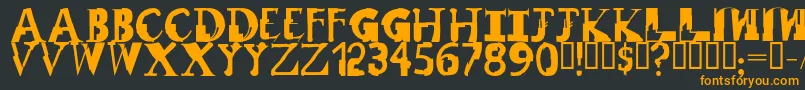 RemixRegular Font – Orange Fonts on Black Background