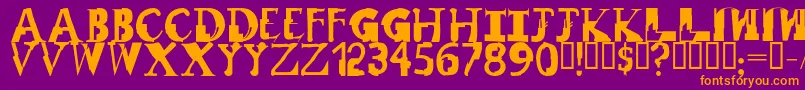 RemixRegular Font – Orange Fonts on Purple Background