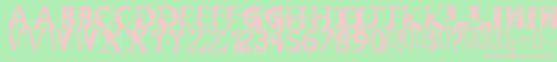 RemixRegular Font – Pink Fonts on Green Background