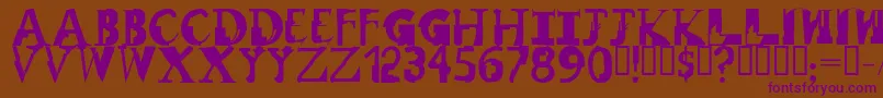 RemixRegular Font – Purple Fonts on Brown Background