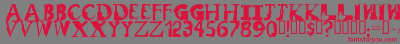 RemixRegular Font – Red Fonts on Gray Background