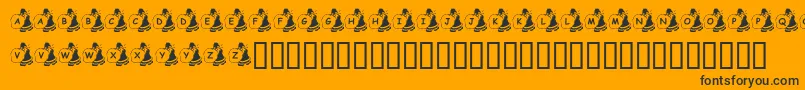 KrSweatinSanta Font – Black Fonts on Orange Background