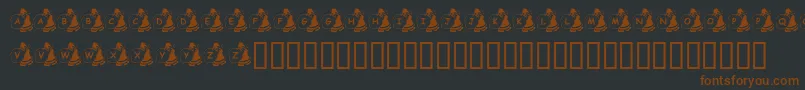 KrSweatinSanta Font – Brown Fonts on Black Background