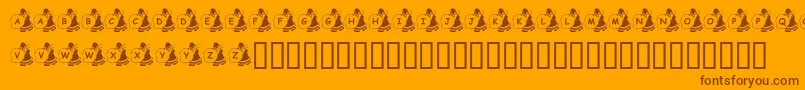 KrSweatinSanta Font – Brown Fonts on Orange Background