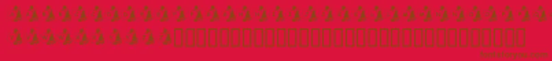 KrSweatinSanta Font – Brown Fonts on Red Background