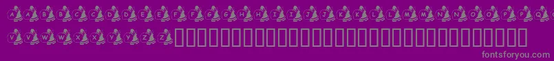 KrSweatinSanta Font – Gray Fonts on Purple Background