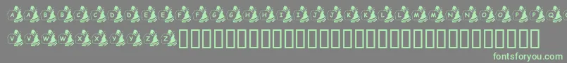KrSweatinSanta Font – Green Fonts on Gray Background
