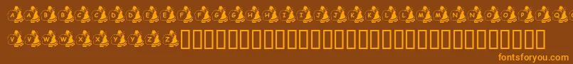 KrSweatinSanta Font – Orange Fonts on Brown Background