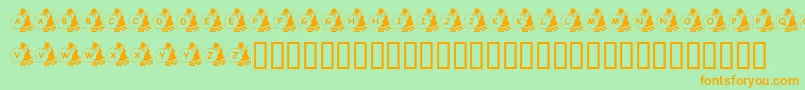 KrSweatinSanta Font – Orange Fonts on Green Background