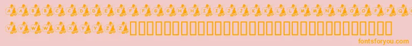KrSweatinSanta Font – Orange Fonts on Pink Background