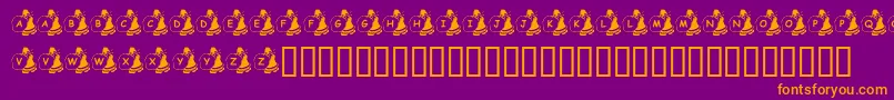 KrSweatinSanta Font – Orange Fonts on Purple Background