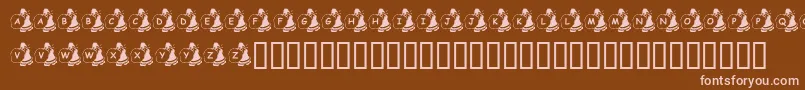 KrSweatinSanta Font – Pink Fonts on Brown Background