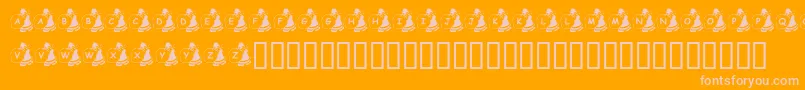 KrSweatinSanta Font – Pink Fonts on Orange Background