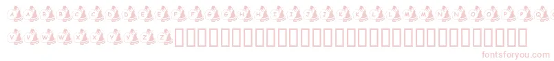 KrSweatinSanta Font – Pink Fonts on White Background