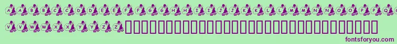KrSweatinSanta Font – Purple Fonts on Green Background