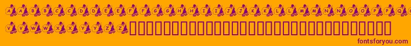 KrSweatinSanta Font – Purple Fonts on Orange Background