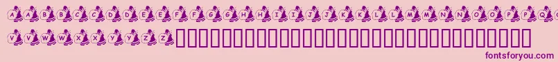 KrSweatinSanta Font – Purple Fonts on Pink Background
