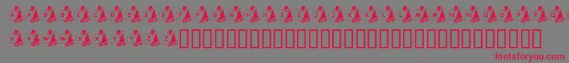 KrSweatinSantaフォントについての詳細 フォントKrSweatinSanta – 赤い文字の灰色の背景