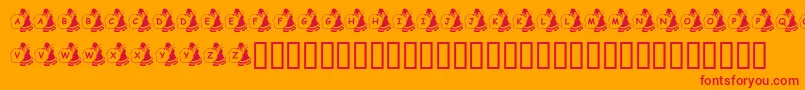 KrSweatinSanta Font – Red Fonts on Orange Background
