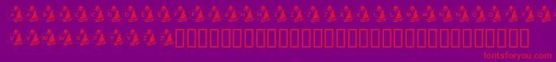 KrSweatinSanta Font – Red Fonts on Purple Background
