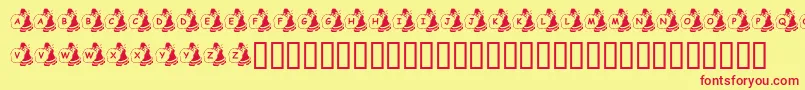 KrSweatinSanta Font – Red Fonts on Yellow Background