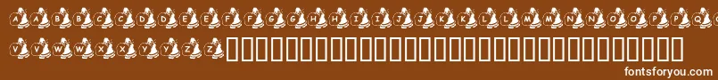 KrSweatinSanta Font – White Fonts on Brown Background
