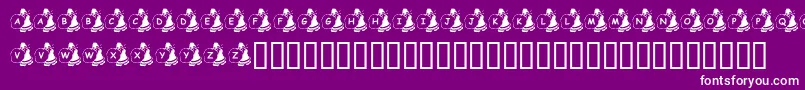 KrSweatinSanta Font – White Fonts on Purple Background