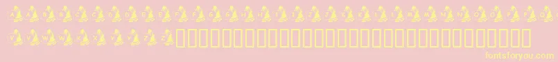 KrSweatinSanta Font – Yellow Fonts on Pink Background