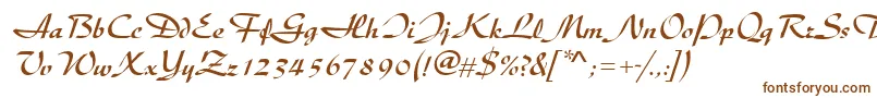 Шрифт Diskusdmed – коричневые шрифты на белом фоне