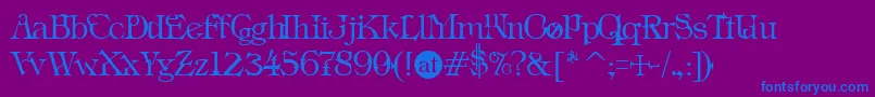 Ins ffy Font – Blue Fonts on Purple Background