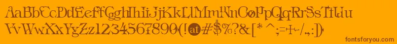 Ins ffy Font – Brown Fonts on Orange Background