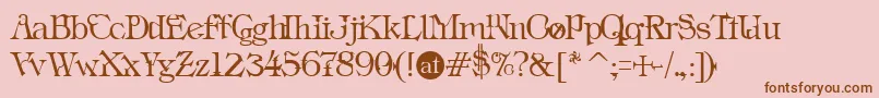 Ins ffy Font – Brown Fonts on Pink Background