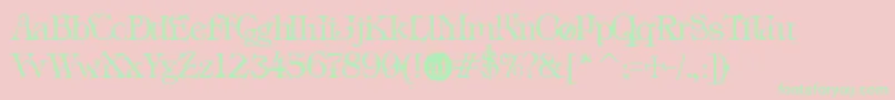 Ins ffy Font – Green Fonts on Pink Background