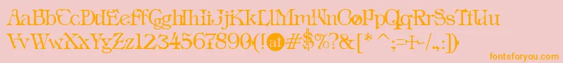 Ins ffy Font – Orange Fonts on Pink Background