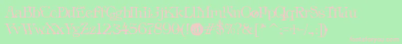 Ins ffy Font – Pink Fonts on Green Background