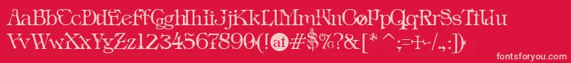 Ins ffy Font – Pink Fonts on Red Background