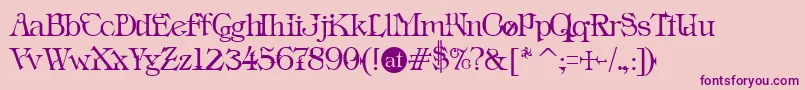 Ins ffy Font – Purple Fonts on Pink Background