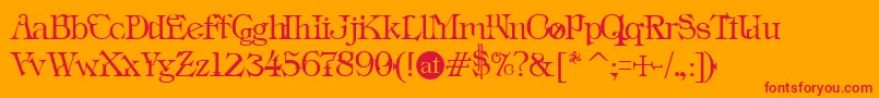 Ins ffy Font – Red Fonts on Orange Background