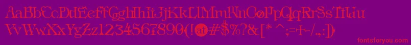 Ins ffy-Schriftart – Rote Schriften auf violettem Hintergrund