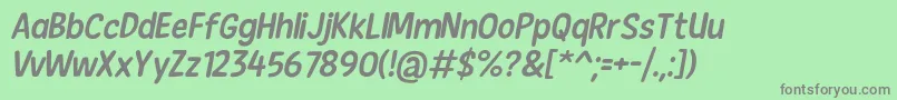 NewEraCasualItalic Font – Gray Fonts on Green Background