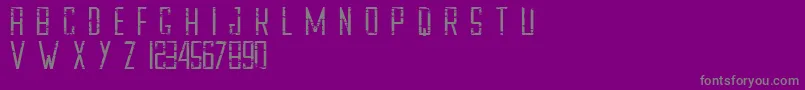 Confidentiality Font – Gray Fonts on Purple Background