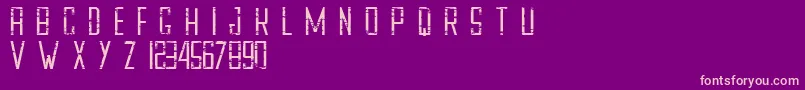 Confidentiality Font – Pink Fonts on Purple Background