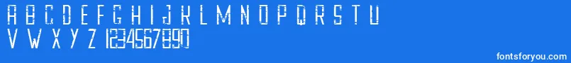 Confidentiality Font – White Fonts on Blue Background