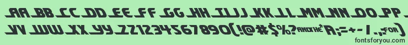 フォントShiningheraldleft – 緑の背景に黒い文字