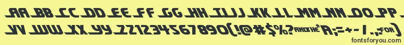 Shiningheraldleft Font – Black Fonts on Yellow Background